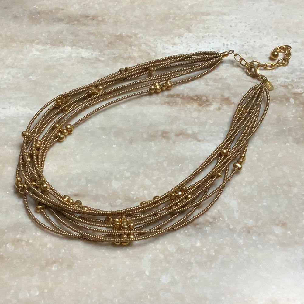 😍Joan Rivers Bronze/Gold Tone Multi Strand Necklace😍